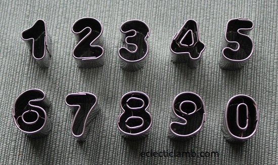 .5 inch Numbers Cookie cutters