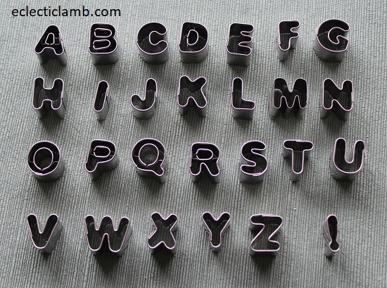 .75 inch letters Cookie Cutters 2