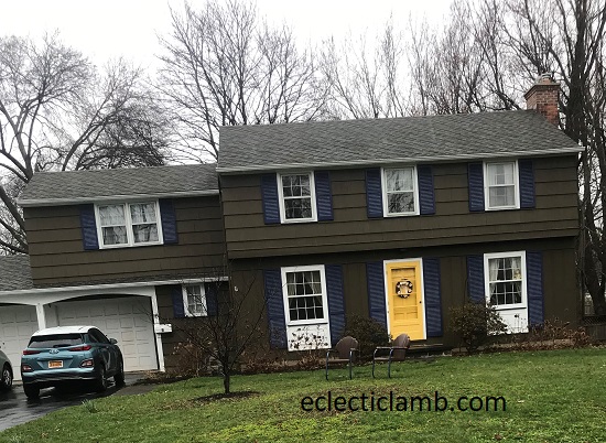 Brown House Yellow Door