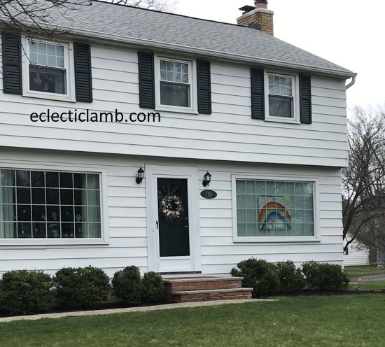 large rainbow white house