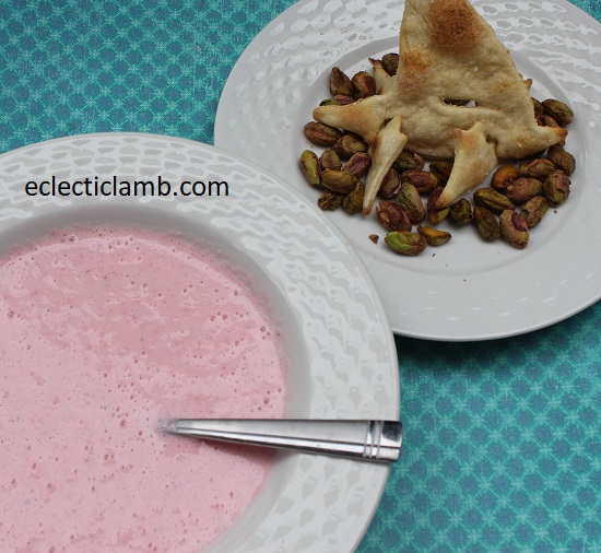 Strawberry Soup and Crackers