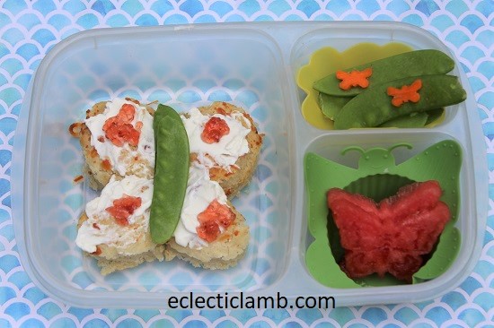 Butterfly cream cheese and jam